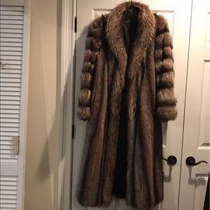 Raccoon full length coat